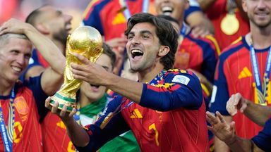Spain's match-winner Ferran Torres celebrates with the World Cup