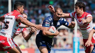 Mathieu Jussaume scored a hat-trick in Toulouse's eight-try thrashing of St Helens [Picture by Alex Whitehead/SWpix.com]