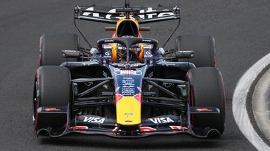 Netherlands' Max Verstappen steers his Red Bull during the first practice session ahead of Sunday's Formula One Hungarian Grand Prix auto race, at the Hungaroring racetrack in Mogyorod, near Budapest, Hungary, Friday, July 24, 2026. (AP Photo/Darko V