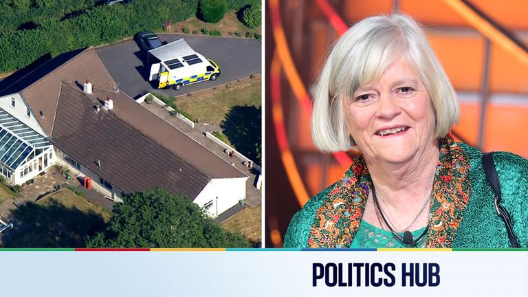 Ann Widdecombe and her house in Dartmoor. Pics: Sky / PA