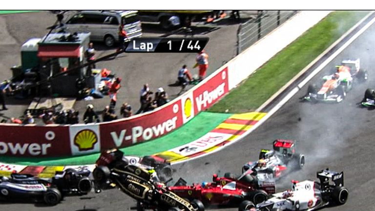 Opening lap chaos