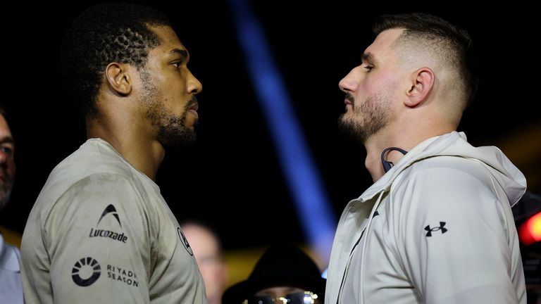 Anthony Joshua looks to inflict a second career loss on Kristian Prenga on Saturday night in Saudi Arabia
