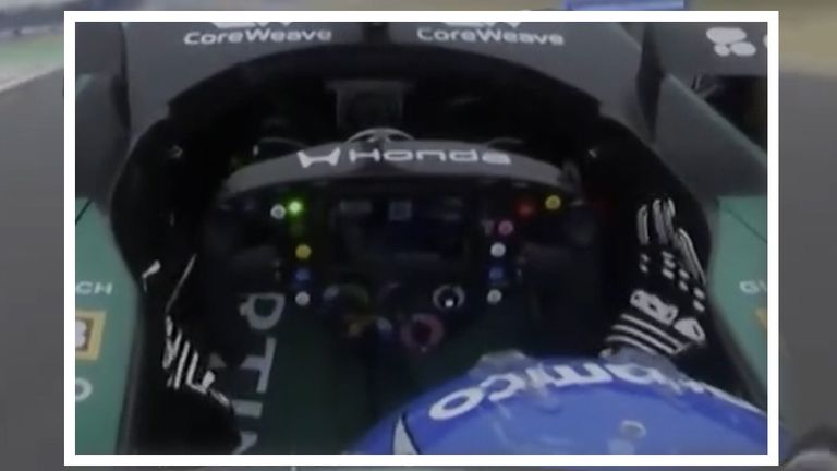 Alonso letting go of steering wheel due to vibrations thumb 