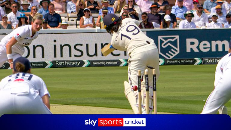 Bell claims her 1st wicket against India