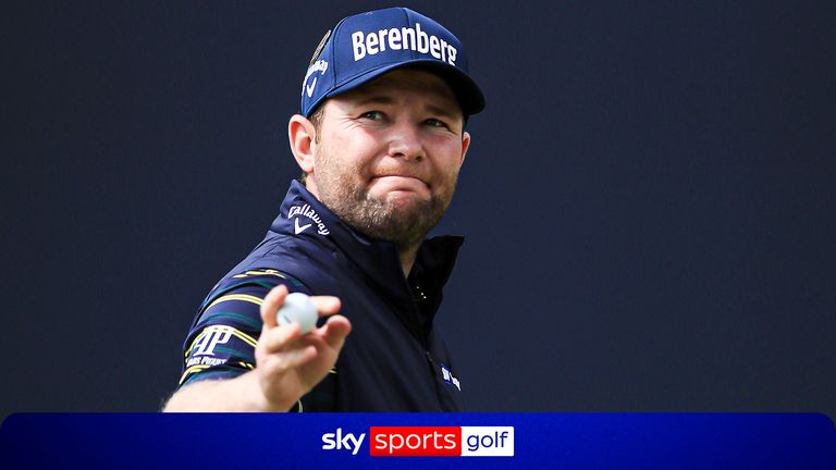 South Africa's Branden Grace celebrates after recording the first 62 in men's major championship history on day three of The Open Championship 2017 at Royal Birkdale Golf Club