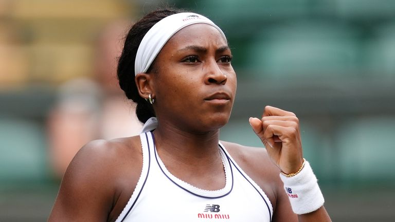 Coco Gauff of the United States at Wimbledon