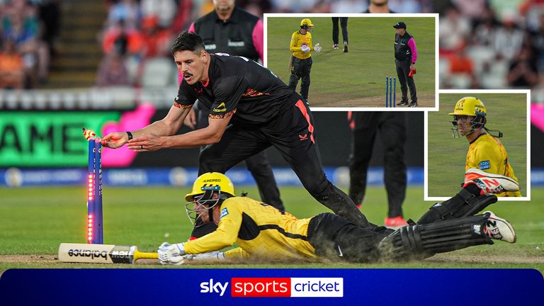 The Hundred: Trent Rockets' Mitchell Santner asked the umpire to review his own run-out vs Birmingham Phoenix
