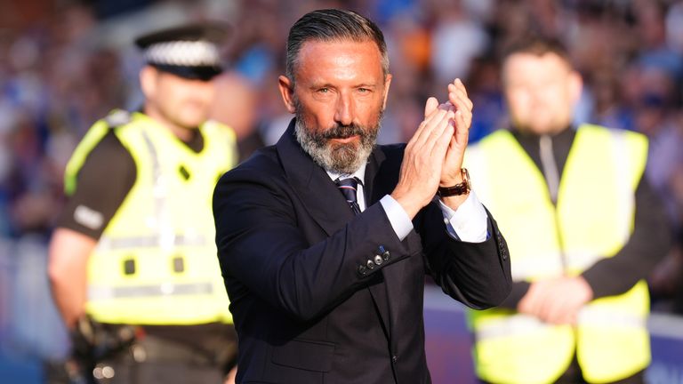 Rangers manager Derek McInnes during a pre-season friendly match at the Ibrox, Glasgow...Picture date: Wednesday July 22, 2026. PA Photo. Photo credit should read: Andrew Milligan/PA Wire...RESTRICTIONS: Use subject to restrictions. Editorial use onl
