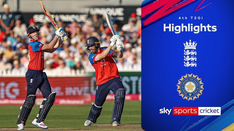 England's Harry Brook and Phil Salt against India in the 4th T20 international against India