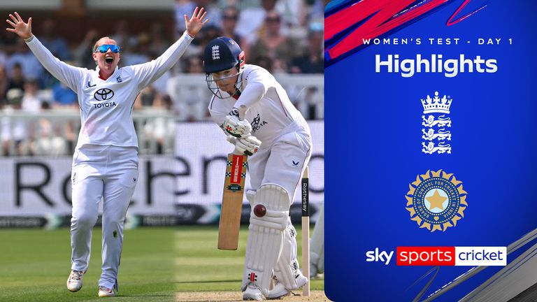 Highlights of day of from the Women's Test match between England and India at Lords.