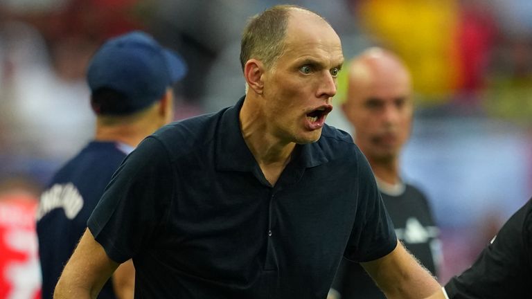 England head coach Thomas Tuchel was not happy with his team's display vs Norway