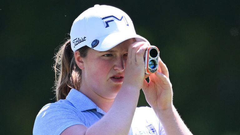 Lottie Woad is four strokes off the early clubhouse lead at the Evian Championship