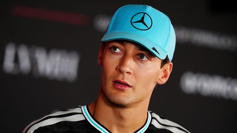 Mercedes' George Russell at the Hungarian GP (PA)