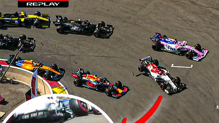 Verstappen and Raikkonen lock horns