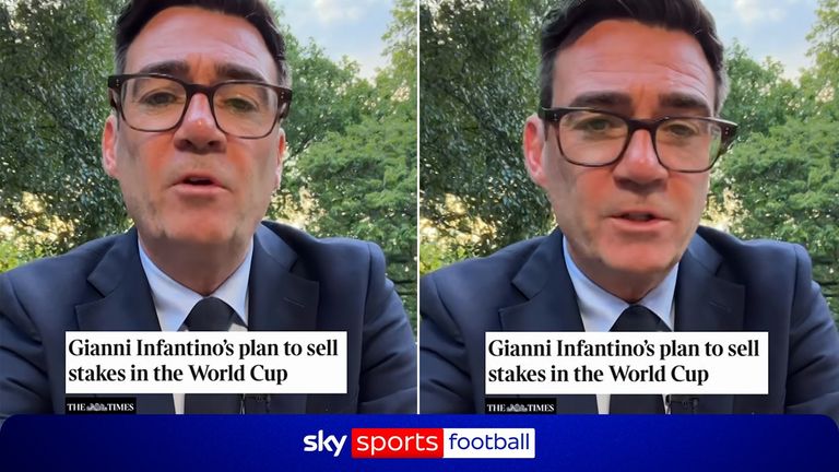 Prime Minister Andy Burnham disagrees with FIFA's attempts to bring in private investment for the World Cup.