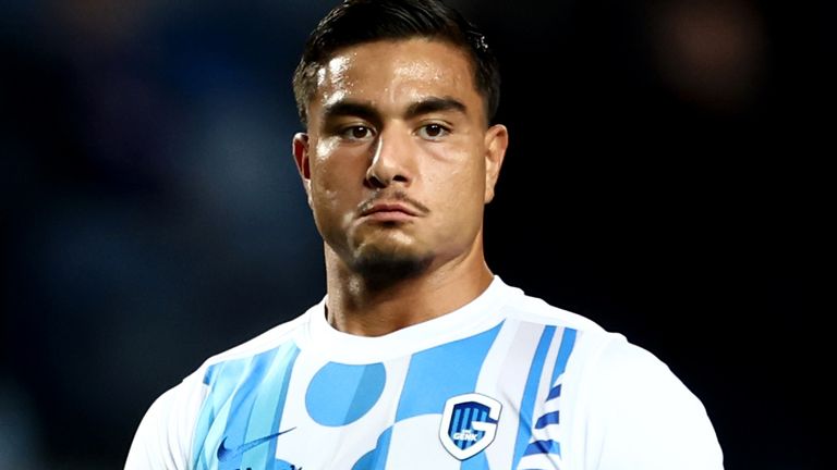 Genk's Jusef Erabi during the warm up before the UEFA Europa League, league stage match at Ibrox Stadium, Glasgow. Picture date: Thursday Se