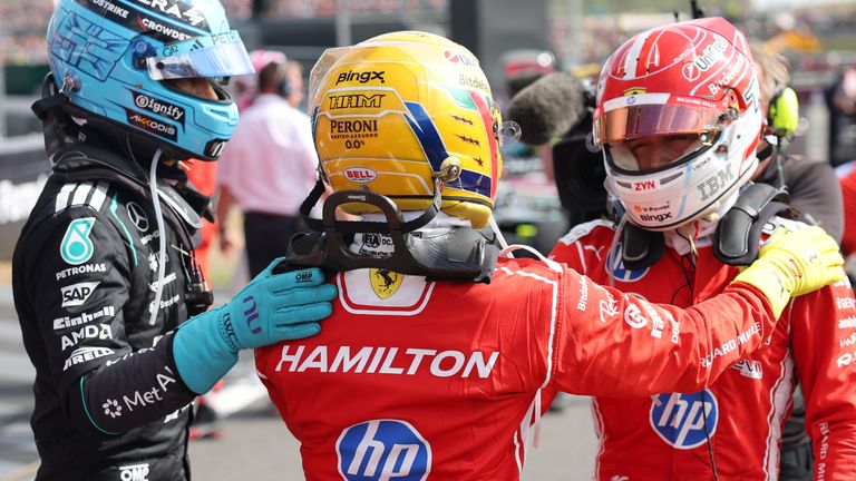 The three British GP podium finishers