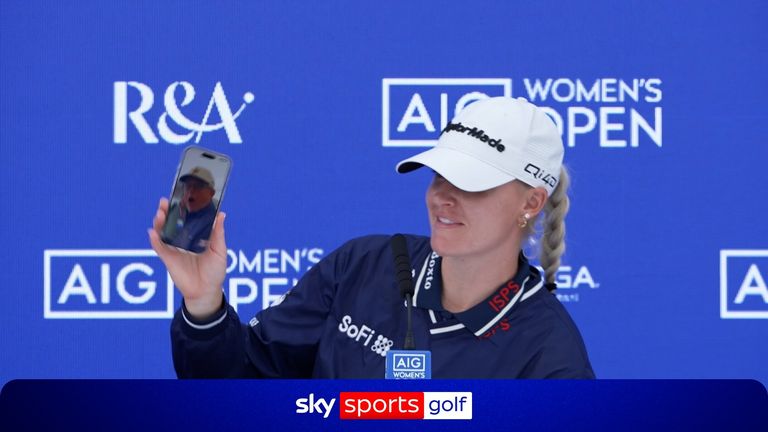 Charley Hull reveals the hilarious scratchcard prank she pulled on her caddie Adam Woodward ahead of the AIG Women's Open.