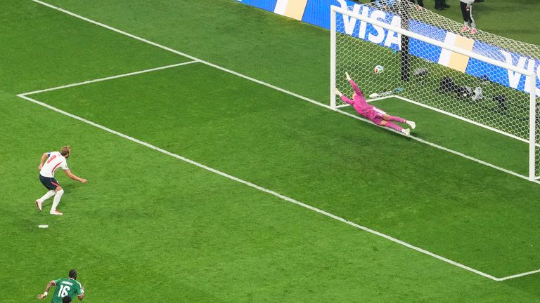 Harry Kane scores from the penalty spot