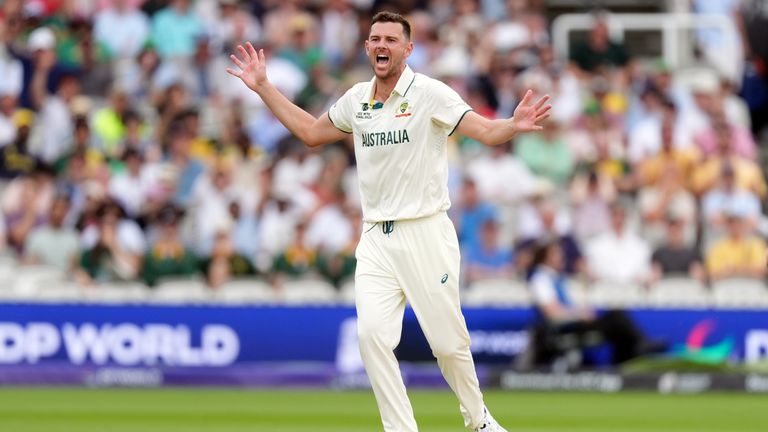 Josh Hazlewood perdeu a série Ashes de inverno devido a lesão