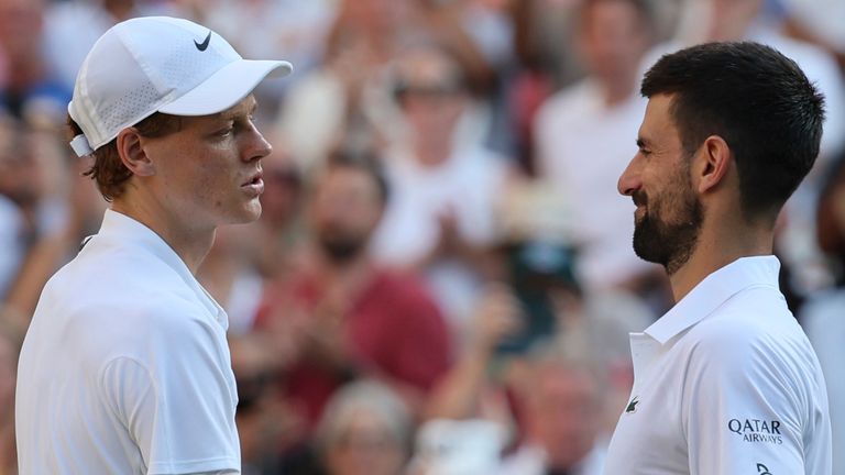 Jannik Sinner beat Novak Djokovic in last year's semi-finals ( The Yomiuri Shimbun via AP Images )