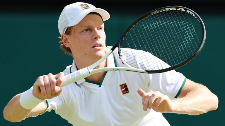 Jannik Sinner at Wimbledon ( The Yomiuri Shimbun via AP Images )