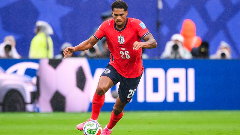 Jarell Quansah playing for England vs Panama at the World Cup