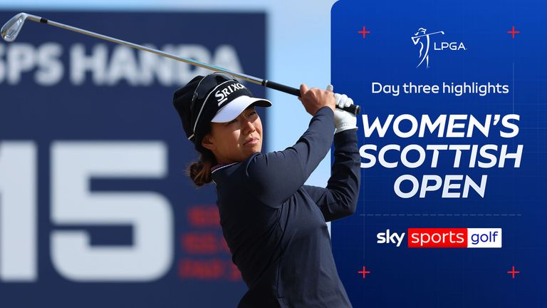 Jenny Shin of South Korea hits her tee shot on hole 15 during the third round of the ISPS HANDA Women's Scottish Open 2026 at Dundonald Link