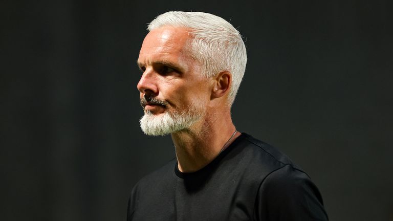 DUNDEE, SCOTLAND - JULY 21: Dundee United Manager Jim Goodwin at full time during a Premier Sports Cup match between Dundee United and The Spartans at the The CalForth Construction Arena at Tannadice Park, on July 21, 2026, in Dundee, Scotland. (Photo by Ewan Bootman / SNS Group)