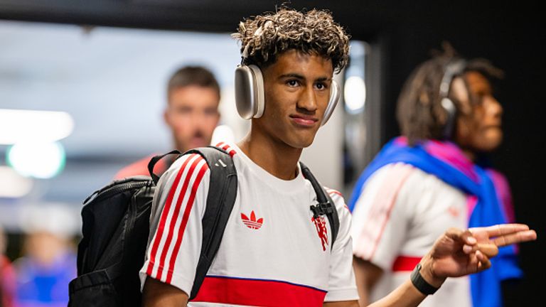 TRONDHEIM, NORWAY - JULY 24: JJ Gabriel of Manchester United arrives ahead of the during the pre-season friendly match between Rosenborg and Manchester United at Lerkendal Stadion on July 24, 2026 in Trondheim, Norway. (Photo by Ash Donelon/Mancheste