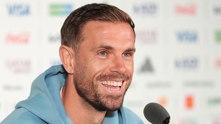 England's Jordan Henderson during a press conference at the Mexico City Stadium. Picture date: Saturday July 4, 2026.