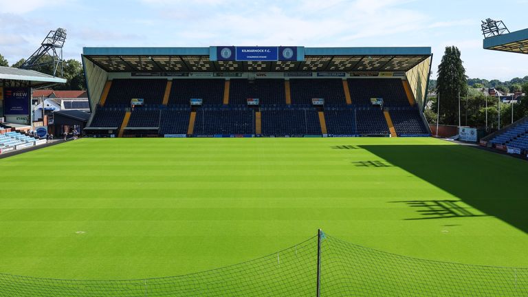 Kilmarnock have returned to a grass pitch at Rugby Park 