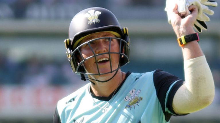 Laura Harris equaled the record-fastest fifty in Women's T20 cricket for Surrey