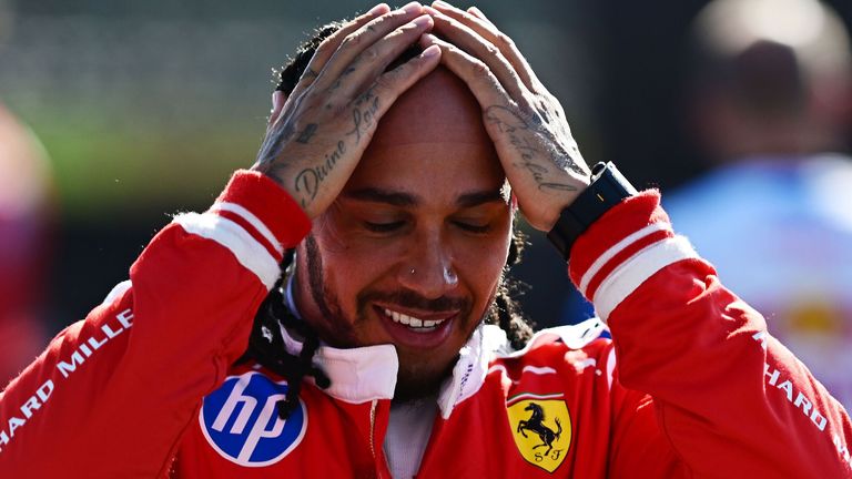 Lewis Hamilton celebrates British GP Sprint pole