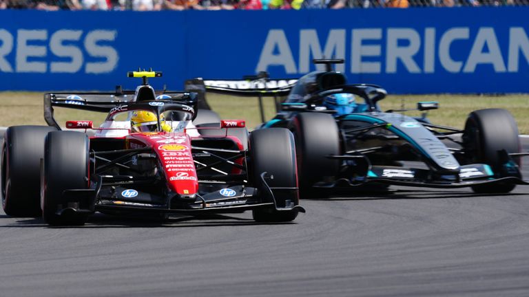 Lewis Hamilton and George Russell