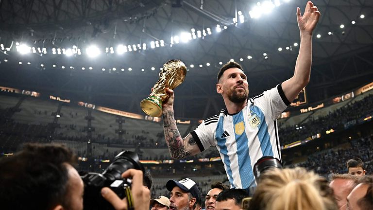 Messi captained Argentina to the World Cup in Qatar in 2022