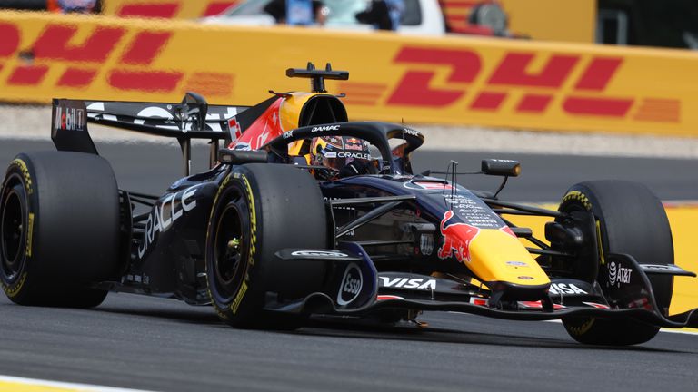 Red Bull driver Max Verstappen of the Netherlands steers his car during the first practice session ahead of the Formula One Grand Prix at the Spa-Francorchamps racetrack in Spa, Belgium, Friday, July 17, 2026. (AP Photo/Omar Havana)