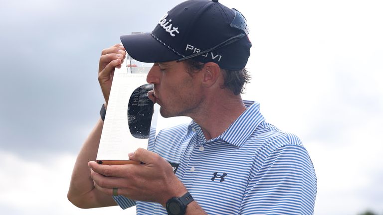 Michael Hollick finished bogey-birdie-eagle as he won the BMW International Open