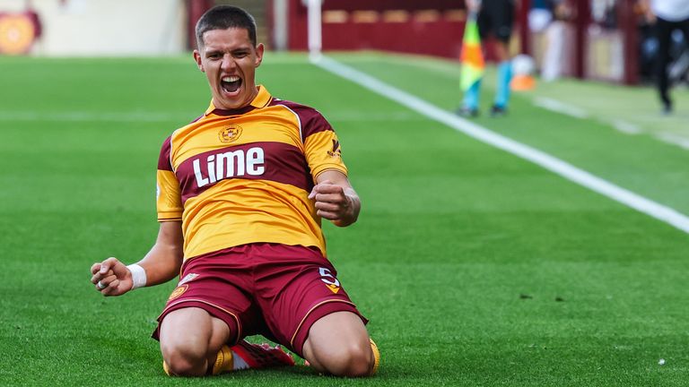 Martin Moormann put Motherwell 1-0 up at Fir Park