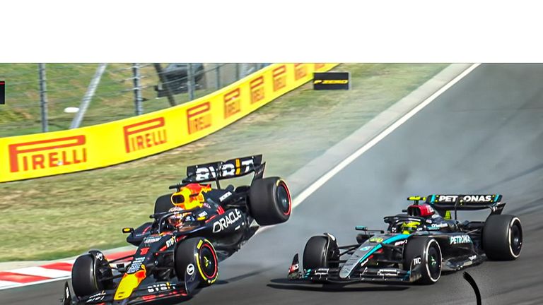 Red Bull's Max Verstappen and Mercedes driver Lewis Hamilton crashed into each other at the Hungarian Grand Prix in 2024.