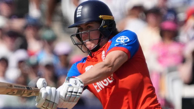 Nat Sciver-Brunt batting during the ICC Women's T20 World Cup final 