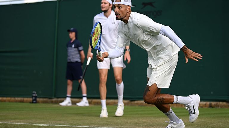 Nick Kyrgios swore at an umpire on his Wimbledon return