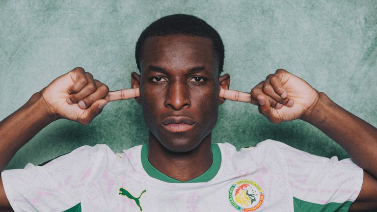 Senegal's Nicolas Jackson poses for a portrait before the World Cup