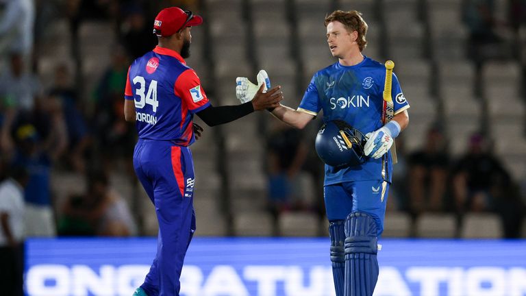 Ollie Pope scored the winning runs for MI London against the Southern Brave