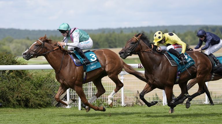 Qirat stunned Goodwood with success in the Sussex Stakes last term