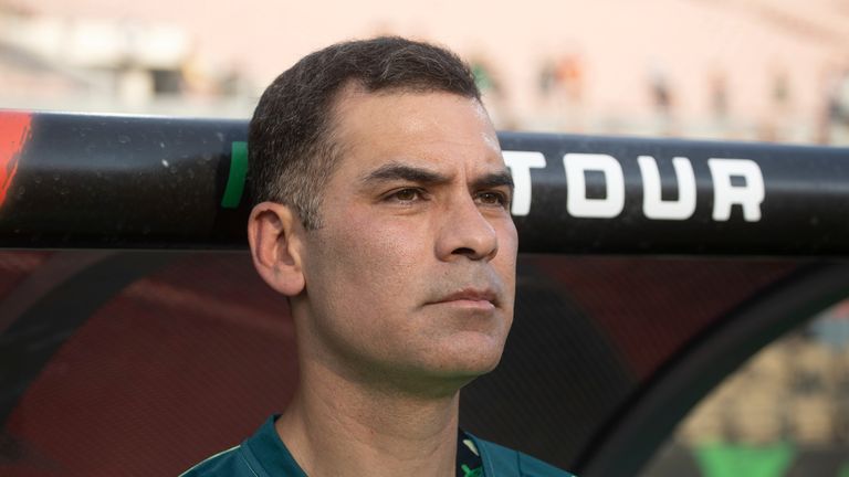 Mexico assistant coach Rafael Marquez during an Mextour soccer match against the New Zealand at Rose Bowl 