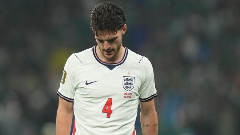 Declan Rice suspended for England's possible World Cup semi-final 
