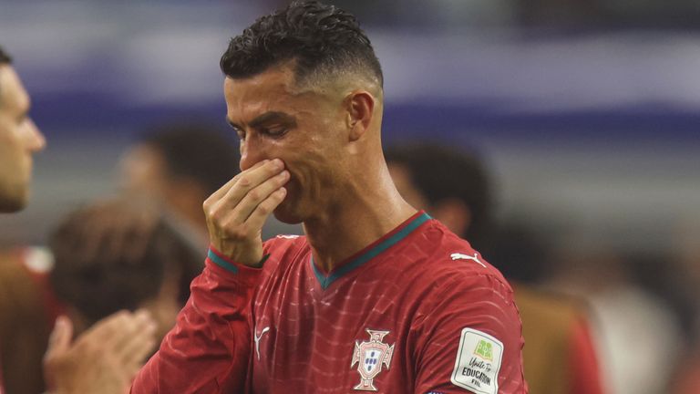 Portugal's Cristiano Ronaldo has played in his last World Cup game