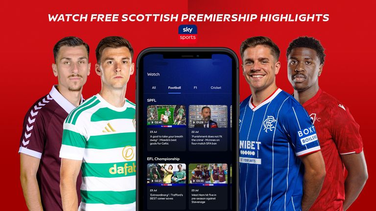 Watch free Scottish Premiership highlights on the Sky Sports app