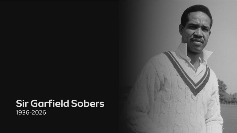 Former West Indies captain Sir Garfield Sobers 